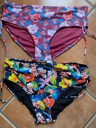 2 braguitas de bikini floral multicolor
