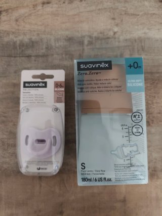 Chupete y Biberón Suavinex Zero.Zero sin usar