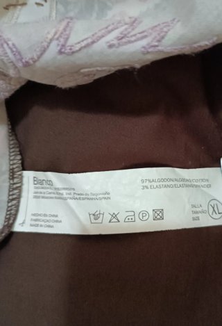 Vestido estampado Blanco Talla XL