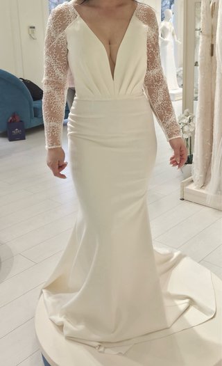 Vestido de novia corte sirena con encaje
