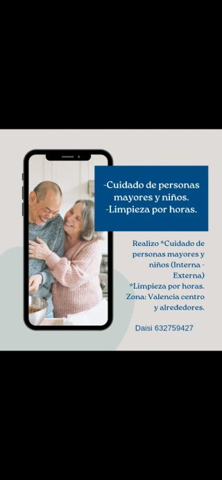 Cuidado de personas mayores y niños -limpieza