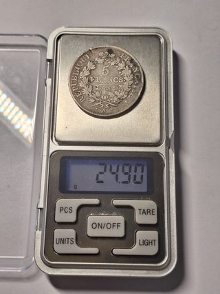 Moneda 5 Francos Plata 1776 París