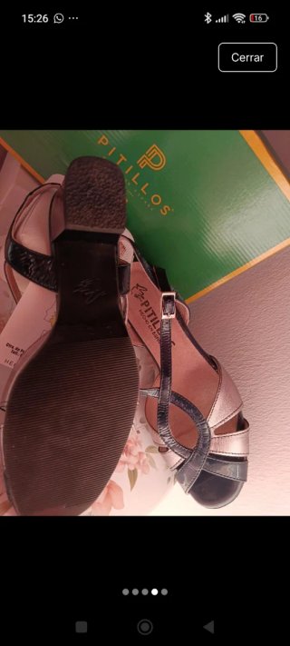 Sandalias Pitillos azul marino y plata