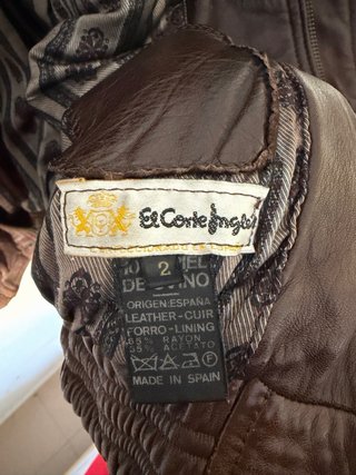 Cazadora de Piel Vintage Marrón