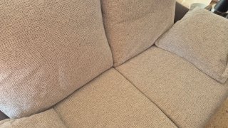 Sofá 3 y 2 plazas beige y marrón