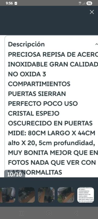 ESTANTE O REPISA ACERO INOXIDABLE