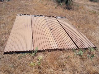 Puerta hierro cochera 4 hojas abatible