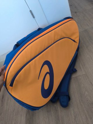 Paletero Asics Azul y Naranja