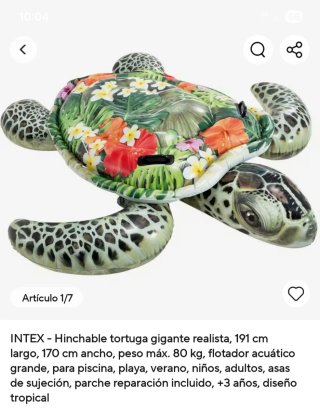 Flotador Tortuga Gigante Tropical