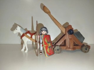 Playmobil Legión Romana con Caballo y Catapulta