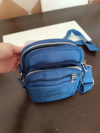 Bandolera Adolfo Dominguez Azul Hombre