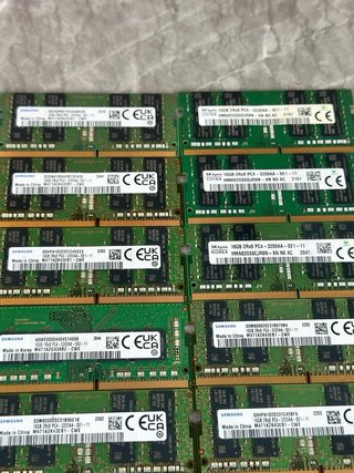 Lote 16 Memorias RAM Samsung 16GB 3200mhz