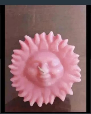 Candela decorativa sole rosa