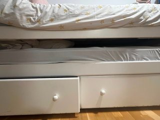 Cama nido blanca con cajones