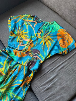 Mono largo estampado tropical ligero