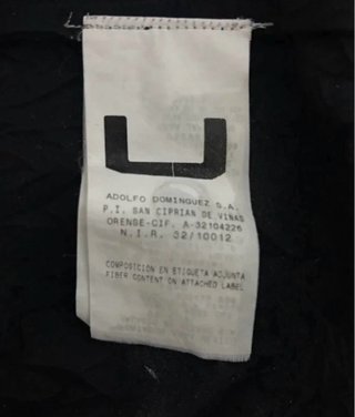 Camisa Adolfo Domínguez Negra Manga Corta Talla L