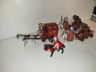 Playmobil Romanos con Catapultas y Carro