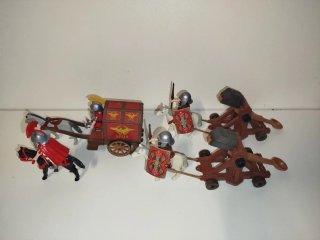 Playmobil Romanos con Catapultas y Carro