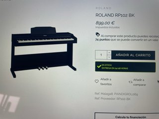 Piano Digital Roland RP 102