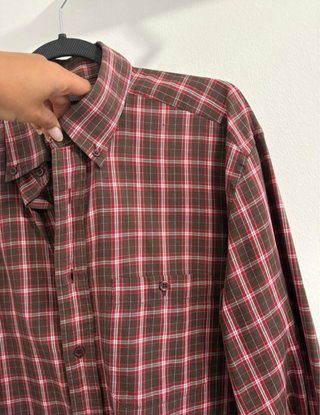 Camisa leñador cuadros roja y marrón