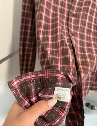 Camisa leñador cuadros roja y marrón