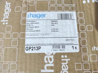 Puerta opaca Hager GP213P para cuadro GD213
