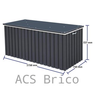 Baúl Arcón Metálico 770 L - 73x173x72 cm - Duramax