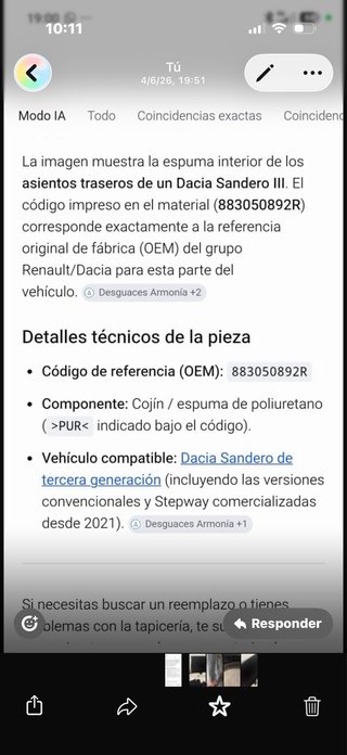 Asientos Traseros Dacia Sandero