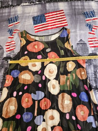 Vestito estivo floreale nero taglia XL