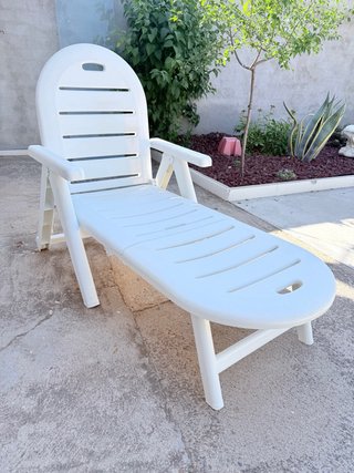 Pack de 2 Tumbonas de piscina blanca