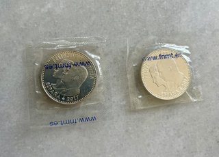 Lote 2 Monedas de Plata. 30 Euros (sin abrir).