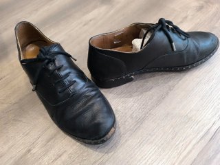Zapatos de piel negros Cortefiel