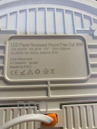 LED ATOMANT Downlight LED Panel Redondo