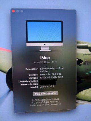 iMac Retina 5K 27 2017 i7 4.2GHz 32GB RAM