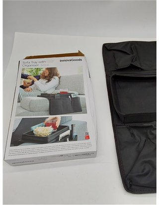 InnovaGoods® organizador de reposabrazos para sofa - bolsillo bandeja para sofa - organizador de mandos - Uso para ordenar utensili