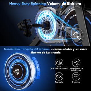 Bicicleta Estática Indoor con App hasta 160Kg