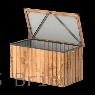 Baúl Arcón Metálico 585 L Imitación Madera - 71x133x72 cm - Duramax