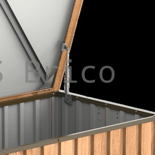 Baúl Arcón Metálico 585 L Imitación Madera - 71x133x72 cm - Duramax
