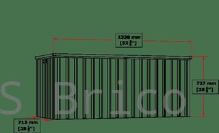 Baúl Arcón Metálico 585 L Imitación Madera - 71x133x72 cm - Duramax