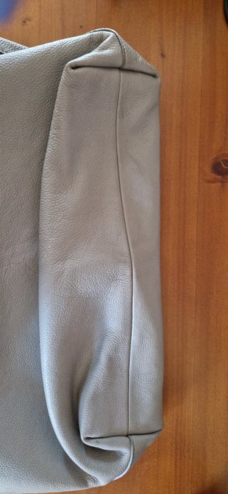 Bolso tote de piel Zara beige