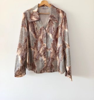 Blusa estampada animal print talla 58 mujer