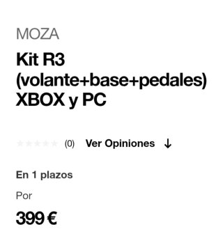 Kit Volante Moza R3  (Leer asta el final. )