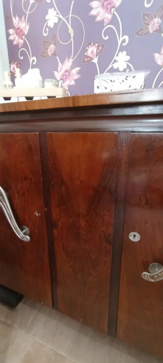 Aparador Antiguo Madera y Metal Años 30