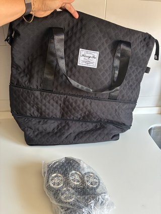 Bolsa de viaje con ruedas negra