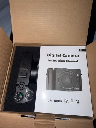 Cámara Digital 4K Negra