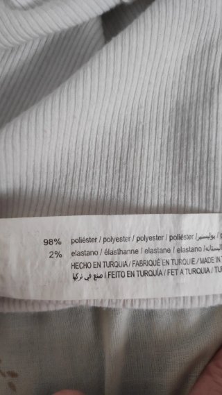Top canalé Lefties blanco