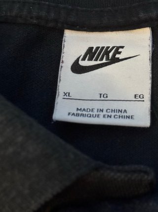 Nike Polo Vintage Hombre Negro Swoosh Bordado XL