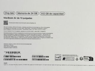 Macbook Air M4 24Gb 512Gb Sellado 3 Años Garantía