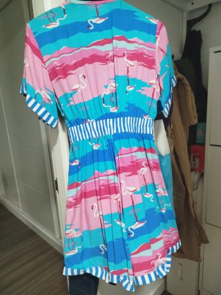 Mono Lolina Flamencos Azul Rosa