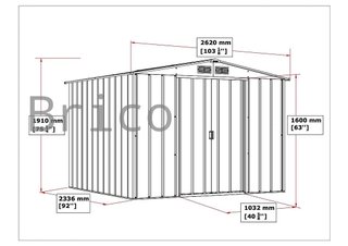 Caseta Metálica Eco Calpe 233x262x191 cm - Duramax